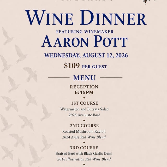Aaron Pott wine dinner 